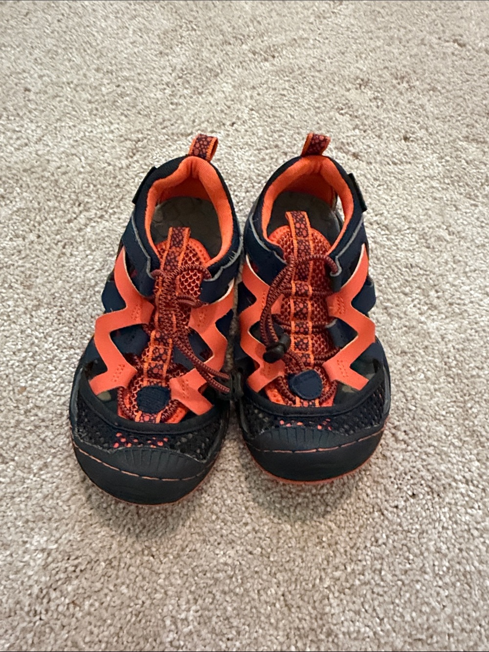 Jambu Kids Navy and Orange Water Shoes
